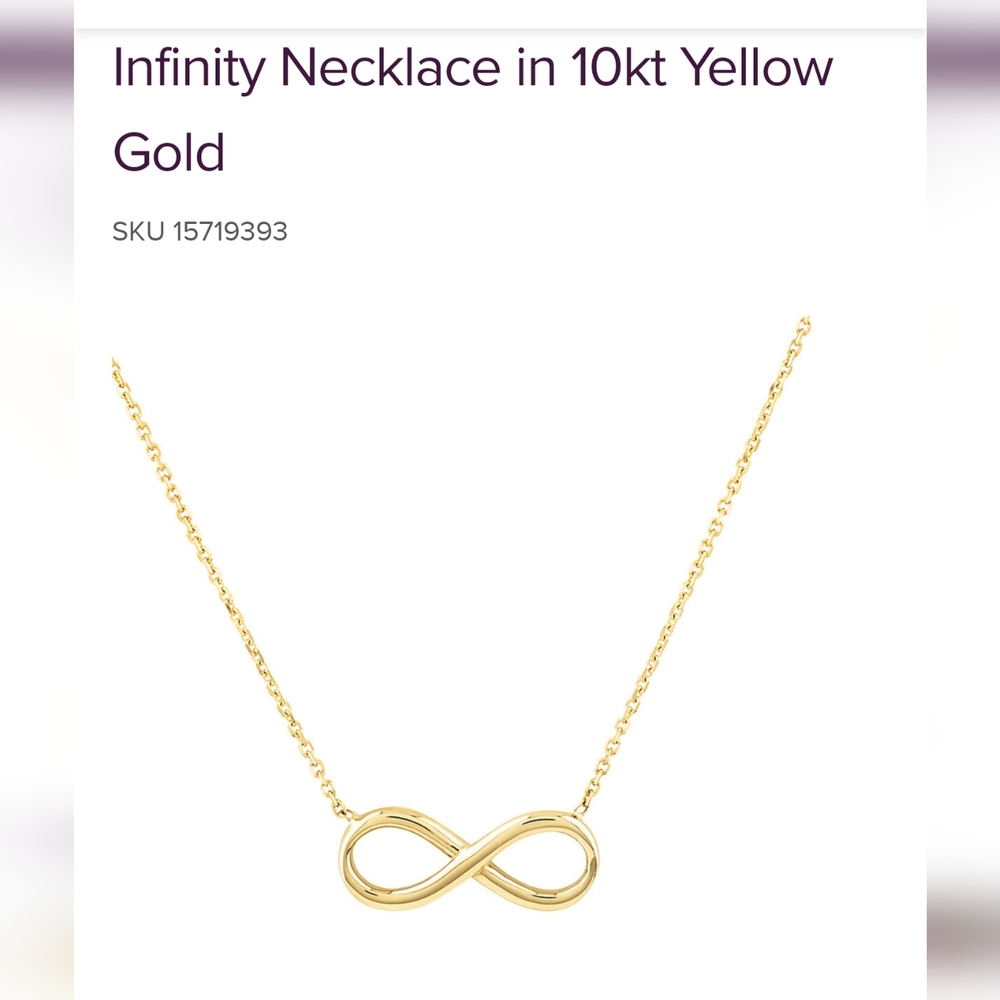 Michael Hill Infinity Necklace 10K yellow gold